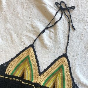 Vintage Free People Crochet Dress
